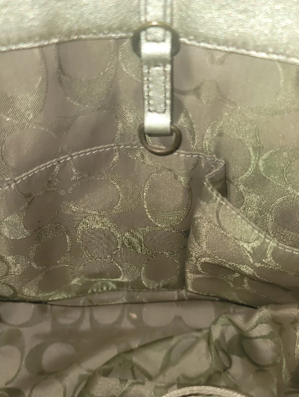 Coach Straw Tote with Metallic Gold Trim Y2K Vintage